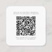 Eucalyptus QR-code Sla de datumkaart op Vierkante Visitekaartje (Achterkant)