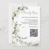Eucalyptus QR Code Weddenschap Kaart (Achterkant)