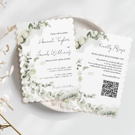 Eucalyptus QR Code Weddenschap Kaart