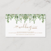 Eucalyptus QR Code Weddenschap Website RSVP Card Visitekaartje (Voorkant)