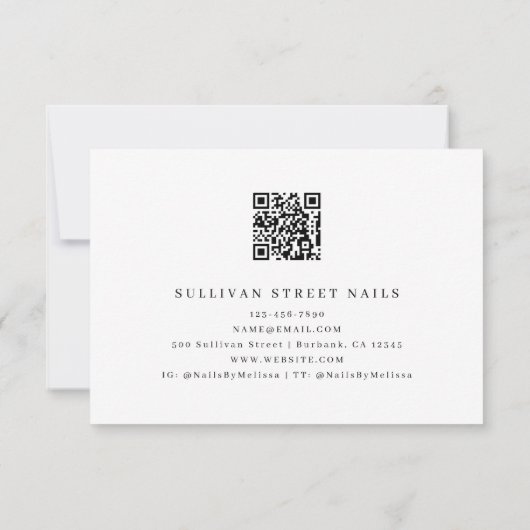 Eucalyptus QR-code zakelijke cadeaubon (Achterkant)