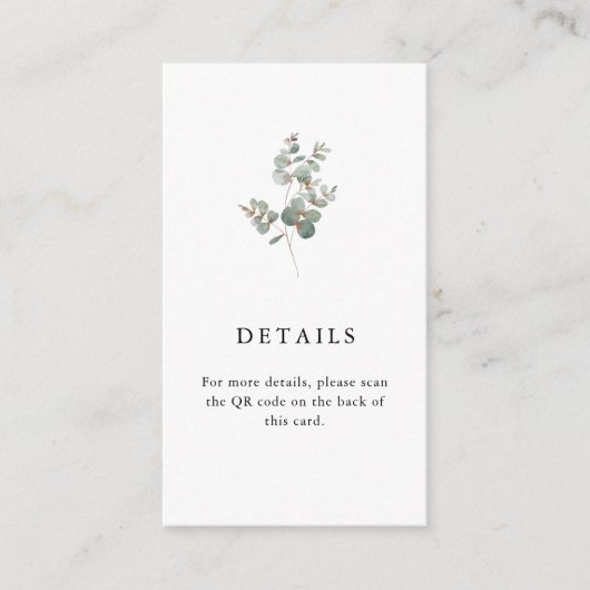 Eucalyptus QR Informatiekaartje (Voorkant)