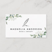 Eucalyptus Quill Mobiel Notarisch Visitekaartje Contactkaartje (Voorkant)