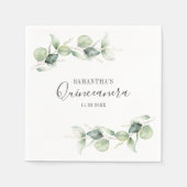 Eucalyptus Quinceanera 15e geboortedag Servet (Voorkant)