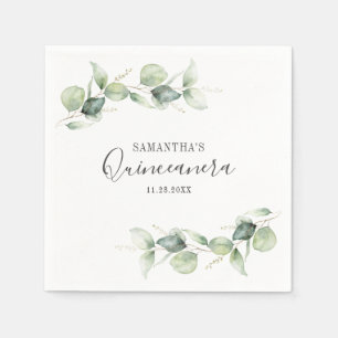 Eucalyptus Quinceanera 15e geboortedag Servet