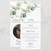 Eucalyptus Quinceanera 15e verjaardag Party Foto Menu (Voorkant / Achterkant)