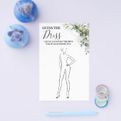 Eucalyptus Raad de jurk Bruids douche spel kaart (Enkel)