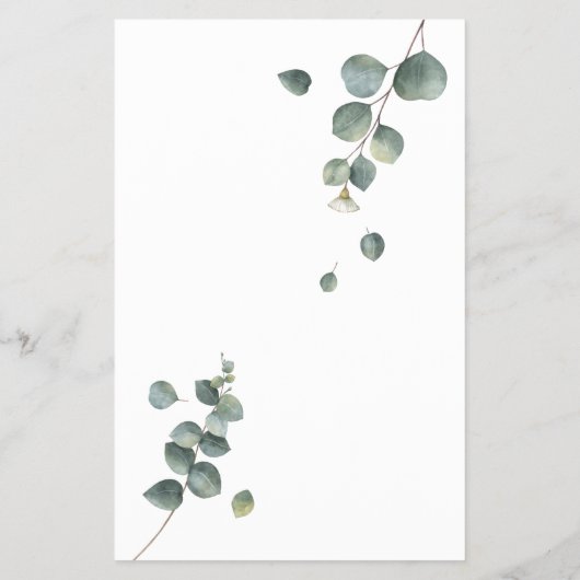 Eucalyptus Raad die Specerij Bruids douche spelkaa Flyer (Achterkant)