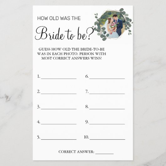 Eucalyptus Raad eens hoe oud was haar douchespelka Flyer (Voorkant)