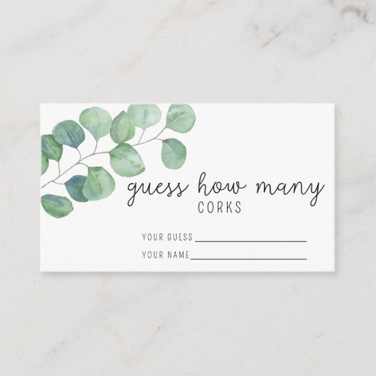 Eucalyptus - Raad eens hoeveel kurken bruin spel Informatiekaartje (Voorkant)