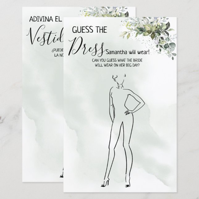 Eucalyptus Raad eens tweetalige kledingwedstrijd (Voorkant / Achterkant)