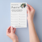 Eucalyptus Raad hoe oud ze was Douche spelkaart Flyer (Hand)