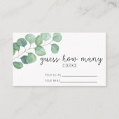 Eucalyptus - Raad hoeveel kurken bruidsspel Informatiekaartje (Voorkant)