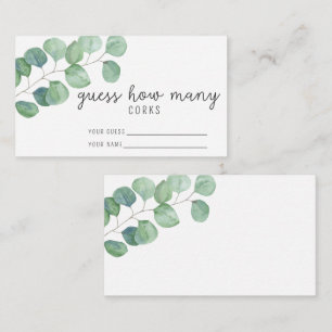 Eucalyptus - Raad hoeveel kurken bruidsspel Informatiekaartje