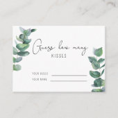 Eucalyptus - Raad hoeveel kusjes bruidsspel Informatiekaartje (Voorkant)