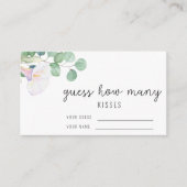 Eucalyptus - Raad hoeveel kusjes bruidsspel Informatiekaartje (Voorkant)