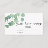 Eucalyptus - Raad hoeveel kussen bruidsspel Informatiekaartje (Voorkant)