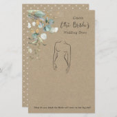 Eucalyptus raadt het dresse Vrijgezellenfeest spel Briefpapier (Voorkant / Achterkant)