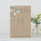 Eucalyptus raadt het dresse Vrijgezellenfeest spel Briefpapier (Staand voorkant)