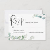 Eucalyptus-reactiekaarten, RSVP Kaartje (Voorkant)