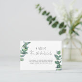 Eucalyptus - Recept voor de aanstaande bruid Informatiekaartje (Staand voorkant)