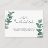 Eucalyptus - Recept voor de aanstaande bruid Informatiekaartje (Voorkant)