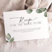 Eucalyptus Recept voor de aanstaande bruid verzoek Informatiekaartje