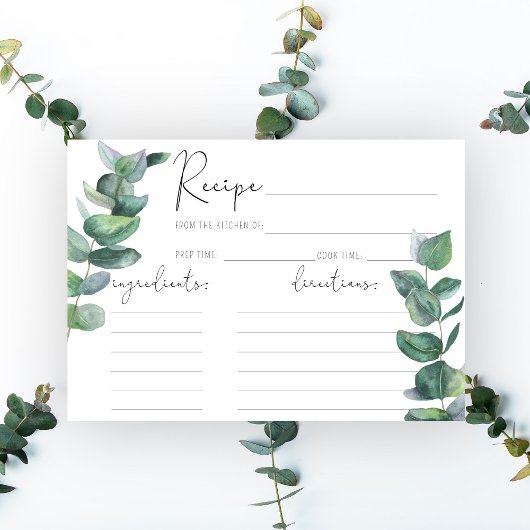 Eucalyptus - Receptkaart