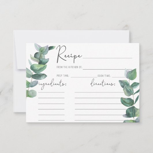 Eucalyptus - Recipcard (Voorkant)