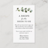 Eucalyptus Recipe Request Enclosure Card Informatiekaartje (Voorkant)