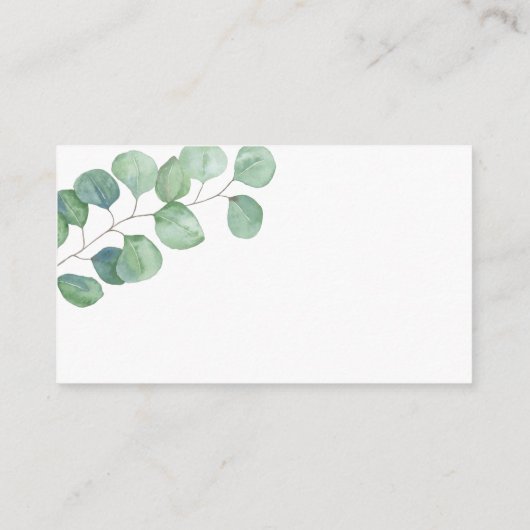 Eucalyptus - Recipe voor de bruid-aan-te zijn Informatiekaartje (Achterkant)