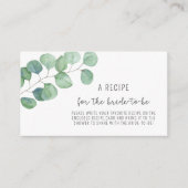 Eucalyptus - Recipe voor de bruid-aan-te zijn Informatiekaartje (Voorkant)