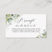 Eucalyptus Recipe voor de bruid Informatiekaartje (Voorkant)