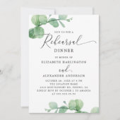 Eucalyptus Rehearsal Dinner. Elegant Script Garden Kaart (Voorkant)