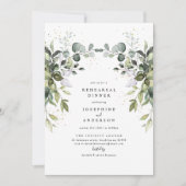 Eucalyptus Rehearsal Dinner Invitation Kaart (Voorkant)