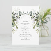 Eucalyptus Rehearsal Dinner Invitation Kaart (Staand voorkant)
