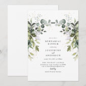 Eucalyptus Rehearsal Dinner Invitation Kaart (Voorkant / Achterkant)