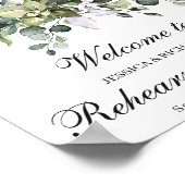 Eucalyptus Rehearsal Dinner Welcome Poster Sign (Hoek)