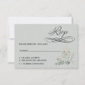 Eucalyptus Response Card RSVP Kaartje (Voorkant)