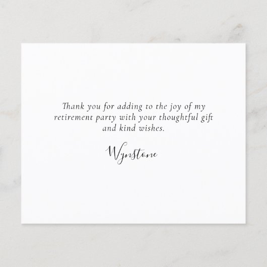 Eucalyptus Retirement BUDGET Partij Dank u wel (Achterkant)