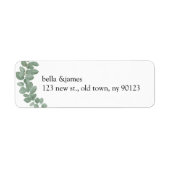 Eucalyptus Return-adreslabels Etiket (Voorkant)