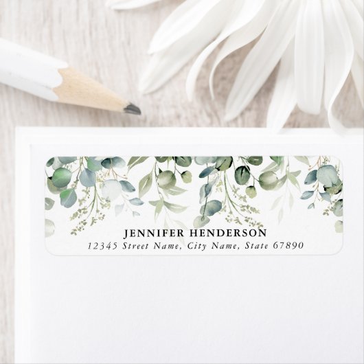 Eucalyptus Return-adreslabels Etiket (Insitu)