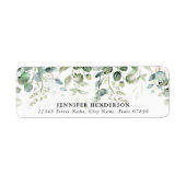 Eucalyptus Return-adreslabels Etiket (Voorkant)