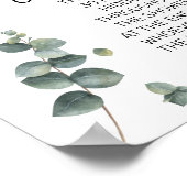 Eucalyptus Ring Ring bruiloftsshower spelbord Poster (Hoek)