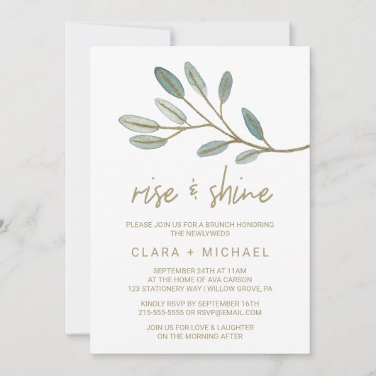 Eucalyptus Rise & Shine Kaart (Voorkant)