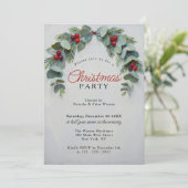Eucalyptus Rode Bes Winter Kerstfeest Kaart (Staand voorkant)