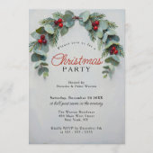 Eucalyptus Rode Bes Winter Kerstfeest Kaart (Voorkant)