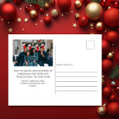 Eucalyptus, rode bessen, 2-fotokerstfeest briefkaart