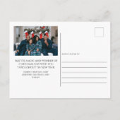 Eucalyptus, rode bessen, 2-fotokerstfeest briefkaart (Achterkant)