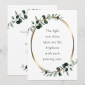 Eucalyptus Romantische Valentijnsdag Feestdagenkaart (Voorkant / Achterkant)